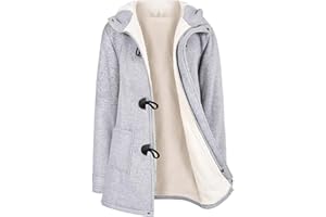 Jyanl Womens Sherpa Lined Coats Winter Fleece Jackets Casual Fashion Trendy Jackets Warm Outerwear Fuzzy Long Zip Hoodie