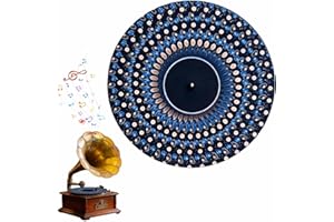 Animated Zoetrope Slipmat, 12″ Optical Illusion Turntable Mat, Animated Vinyl Slipmat with Zoetrope Motion Effect, Kinetic Vi