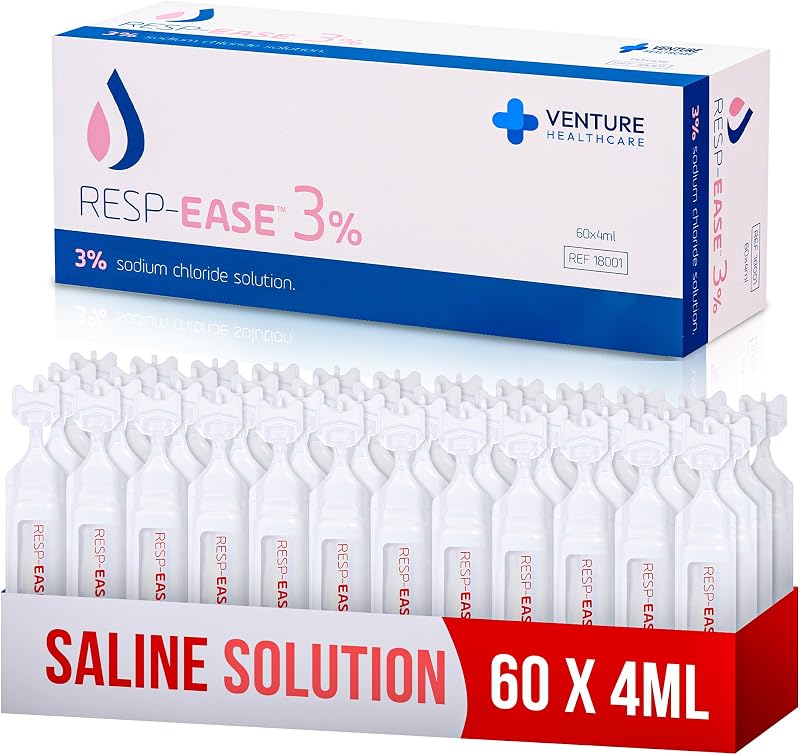 Resp-Ease 3% Sterile Hypertonic Saline Nebuliser Solution 60 x 4ml Vials