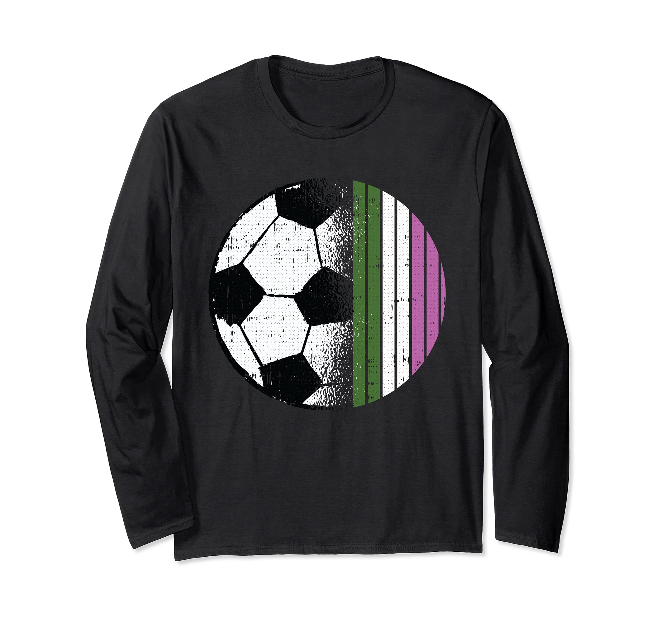 Soccer Ball LGBT-Q Gender-Queer Pride Sport Fan Player Ally Long Sleeve T-Shirt — image 1