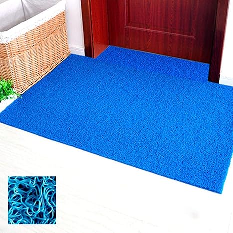 Amazon 玄関マット 屋外 室内 洗える おしゃれ かわいい 北欧 モダン クッション ドアマット 室外 屋内 中 外 薄型 薄い ブルー Pvc素材 1x0cm ガーデンマット エントランスマット カフェ インテリア 切れる カット フロアマット 玄関マット オンライン通販