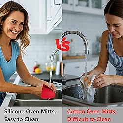 ChufanMomsil 3 Pairs Silicone Oven Mitts Sets Pot