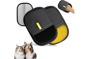 NEBALASTEP NEBALASTE 2Pcs Pet Hair Remover Gloves Brush for Dogs & Cats,Electrostatic Reusable Pet Hair Remover Tool for Laundry,Clothing,Couch,Carpet,Car Seat,Upgraded Animal Fur Removal Tool