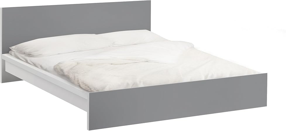 Amazon De Apalis Mobelfolie Fur Ikea Malm Bett Niedrig 180x200cm Colour Cool Grey 77x197cm
