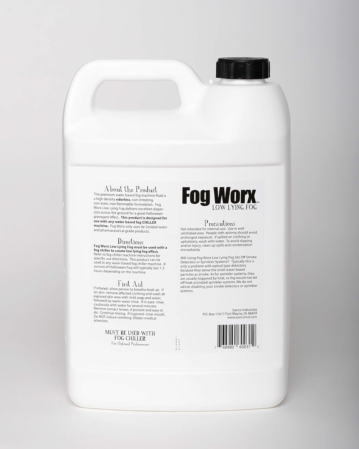 FogWorx Extreme High Density Fog Juice Gallon - Long Lasting, High Output, Odorless Water Based Fog Machine Fluid - for 400 Watt to 1500 Watt Machines: Musical Instruments