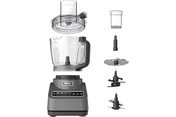 Ninja BN601 Professional Plus Food Processor, 1000 Peak Watts, 4 Functions for Chopping, Slicing, Purees & Dough with 9-Cup P