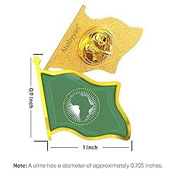 African Union Flag Lapel Pin - Enamel Metal