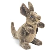 Folkmanis Small Kangaroo Hand Puppet, Brown; Tan, 1 EA