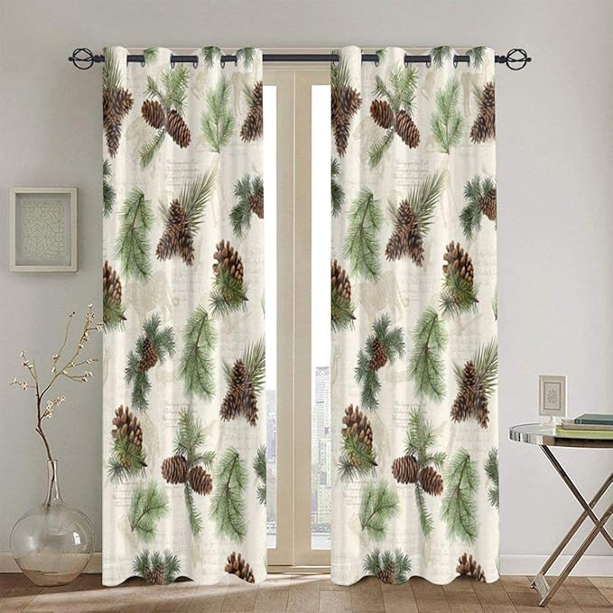 LISUMAL blickdichte Gardine mit Ösen und stilvollem 116x183cm