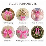 XEANCO Satin Ribbon 20MM Pink 20m Gift Wrapping Decorations Wedding Car view 5