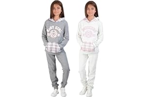 Star Ride Sweet Butterfly Girls 4-Piece Fleece Active Hoodie and Athletic Jogger Sweatpants and Sweatshirt Kids Clothing Set