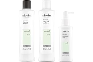 Nioxin Scalp Relief System Kit | For Sensitive Itchy Scalp | Made with Aloe Vera and Vitamin E | Trial Size