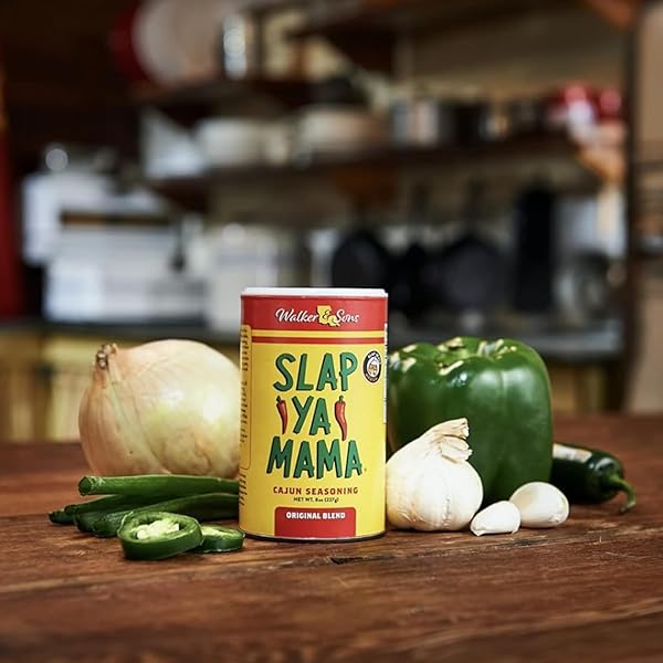 SLAP YA MAMA CAJUN SEASONING FROM LOUISIANA, ORIGINAL BLEND, NO MSG AND KOSHER, 8 OUNCE (PACK OF 2)