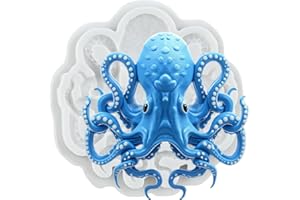 TAOXIBEI Octopus Polymer Clay Mold Octopus Silicone Molds for DIY Crafts Epoxy Resin Casting Air Dry Polymer Clay Plaster Jewelry Making