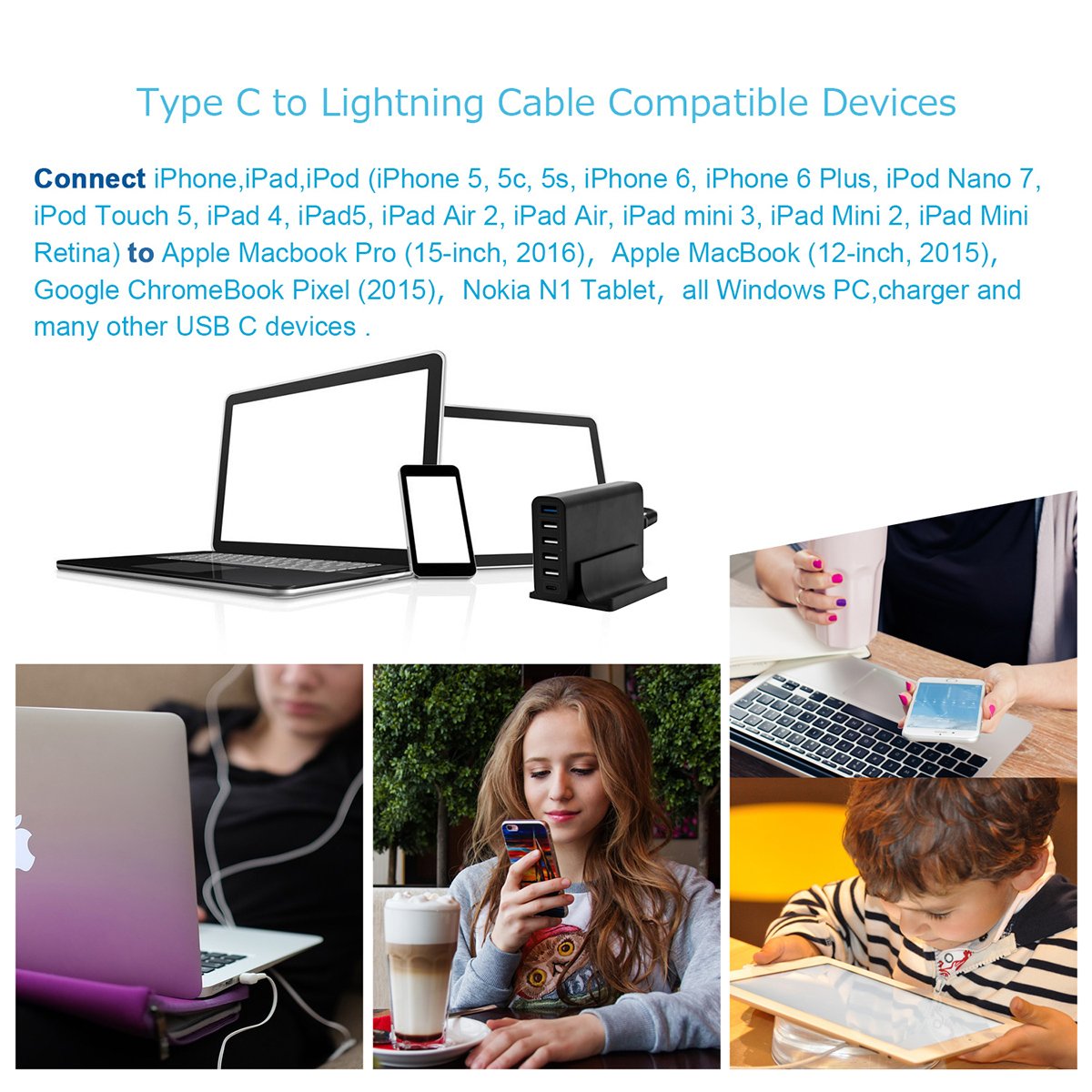 [Apple MFi Certified] 2 in 1 Lightning Cable,2Pack 3.3FT Lightning and Micro USB Cable High Speed Sync and Charging Cable for Apple iPhone X 8 7 7 Plus iPad Samsung Nexus HTC and Other Android Phones Tablets