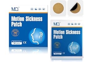 MQ 28ct Motion Sickness Patches Non Drowsy, Sea Sickness Patches for Cruise Travel Essentials, Waterproof Patch Behind Ear for Car Airplane Altitude Sickness, Long Last 72H