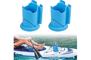 ANGAR 2Pack Paddleboard Cup Holder, Paddle Board and Kayak Drink Holder, 2-in-1 Drink & Phone Holder, Paddleboard Accessory for Surfboards, Canoes, SUPs, Kayaks, Boats (Blue)