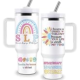Sighdorm Speech Language Pathologist Gifts, Speech Therapy Gifts, SLP Gift for Women, SLP Graduation Gift, 40oz Stainless Steel Tumbler