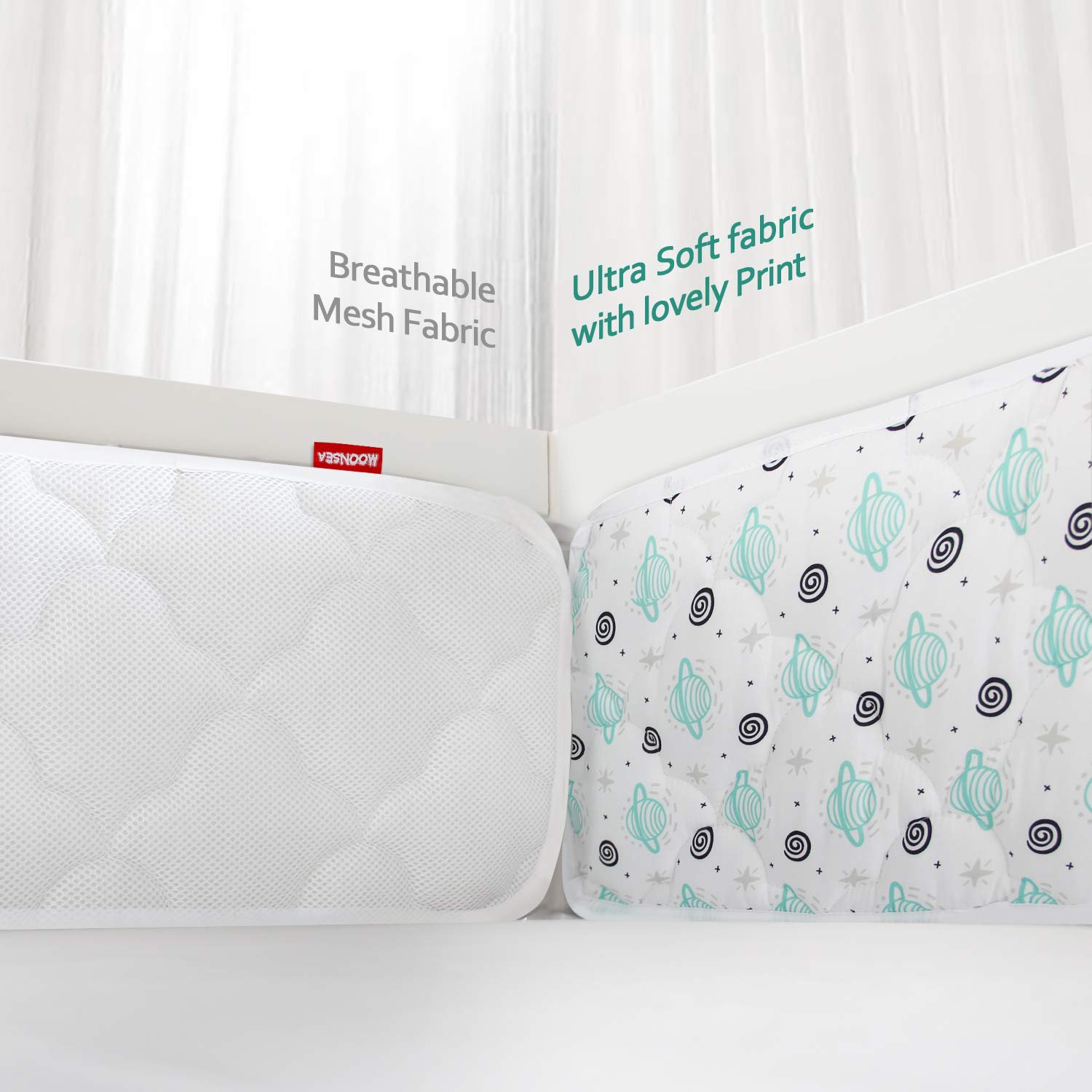 Baby Pads Breathable for Standard Safe and Washable Thick Padded 3D Mesh Pads Liners for Boys or Girls with Cute Planet Print, 4 Piece Pads Set : Baby