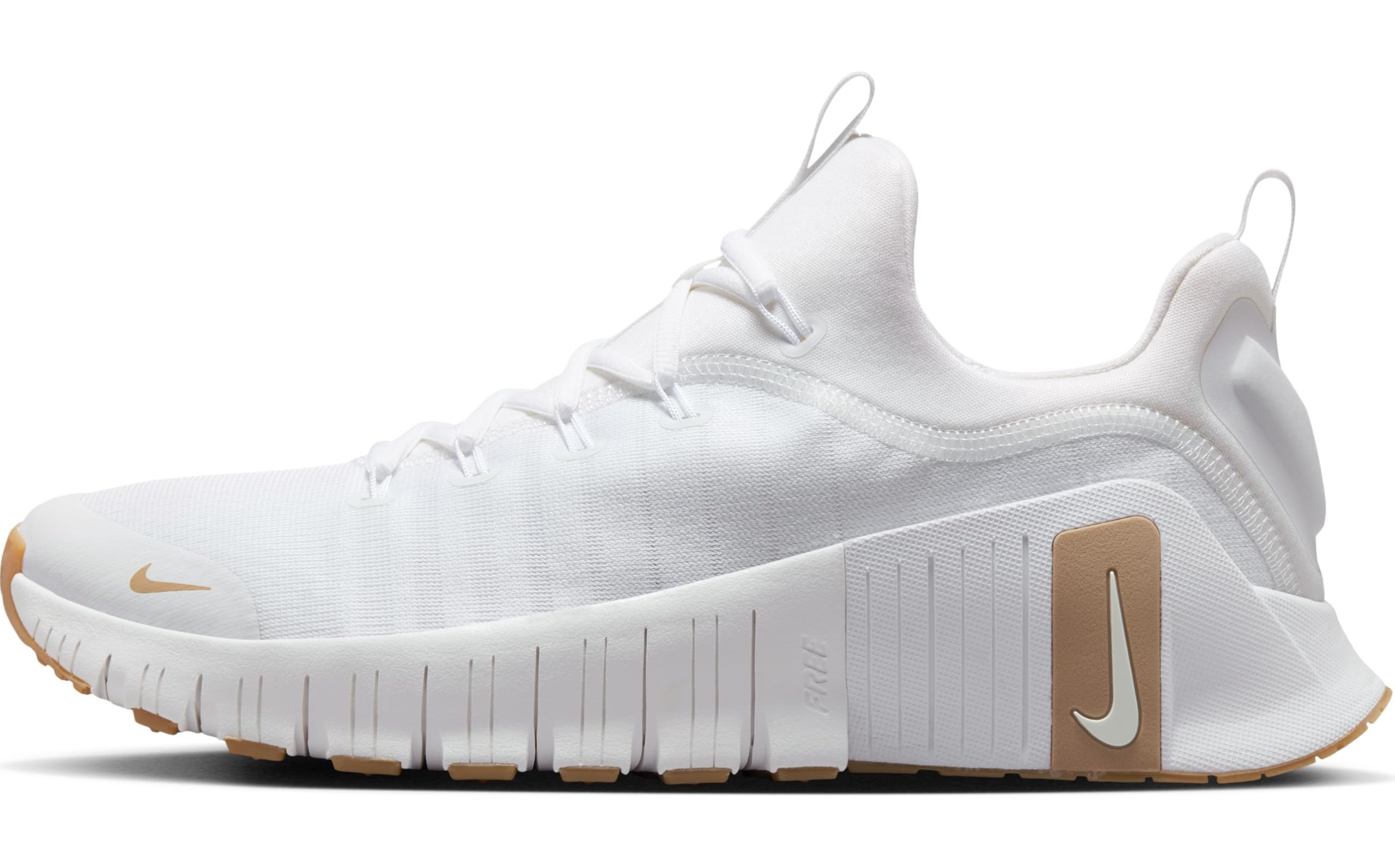 Nike Men's Free Metcon 6 White/Hemp/Gum Light Brown 12.5 Medium Image