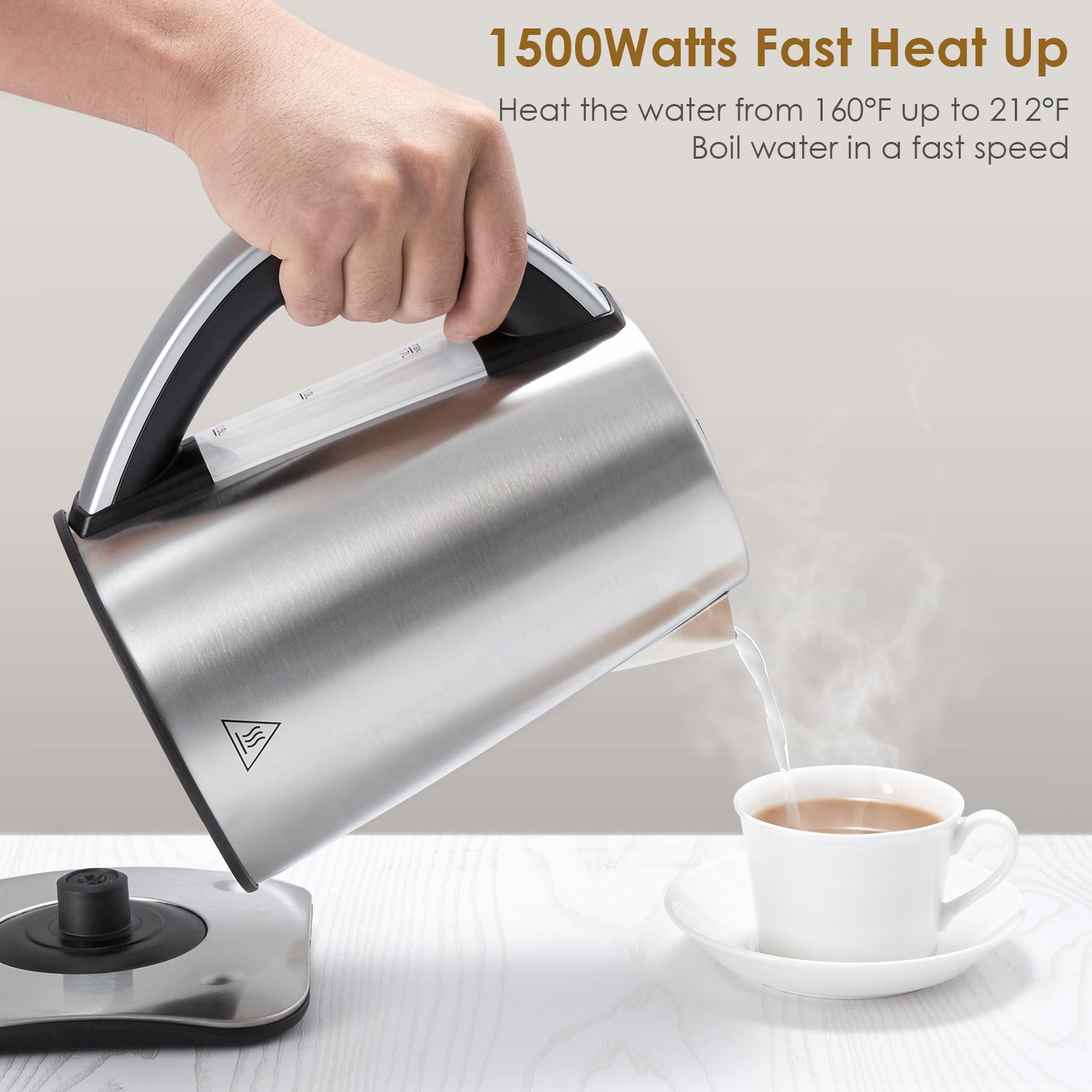 Aicok Electric Kettle Variable Temperature Tea Kettle, Stainless Steel