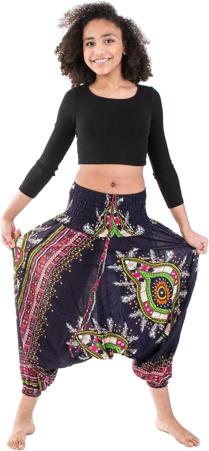 Wakapu Women's Trousers - One Size Tanuruha Aladin Harem Elephant Baggy Pants Shalwar