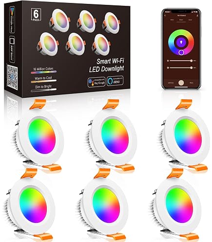 2 Inch Smart LED Recessed Lighting, 5W WiFi RGB Mini Downlight