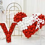 ASIYUHY 100 Pcs Red White Balloons 12 Inch Thickened Latex Party Decor view 4