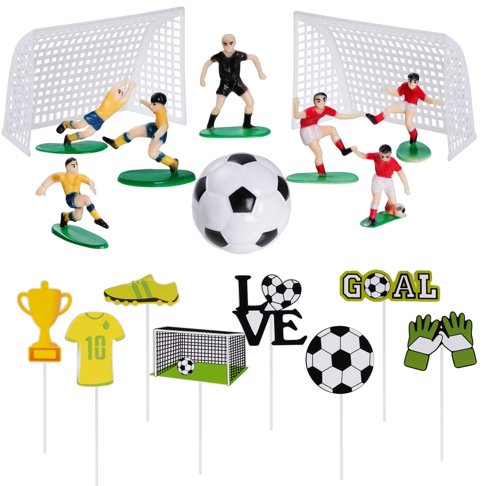 Photo 1 of **only the balloon**
Pistha 18 Pieces Soccer Cake Topper Decorations Soccer Ball Cupcake Topper Soccer Player figure for Soccer Birthday Party Sport Party Football Theme Party Supplies for Men Boy