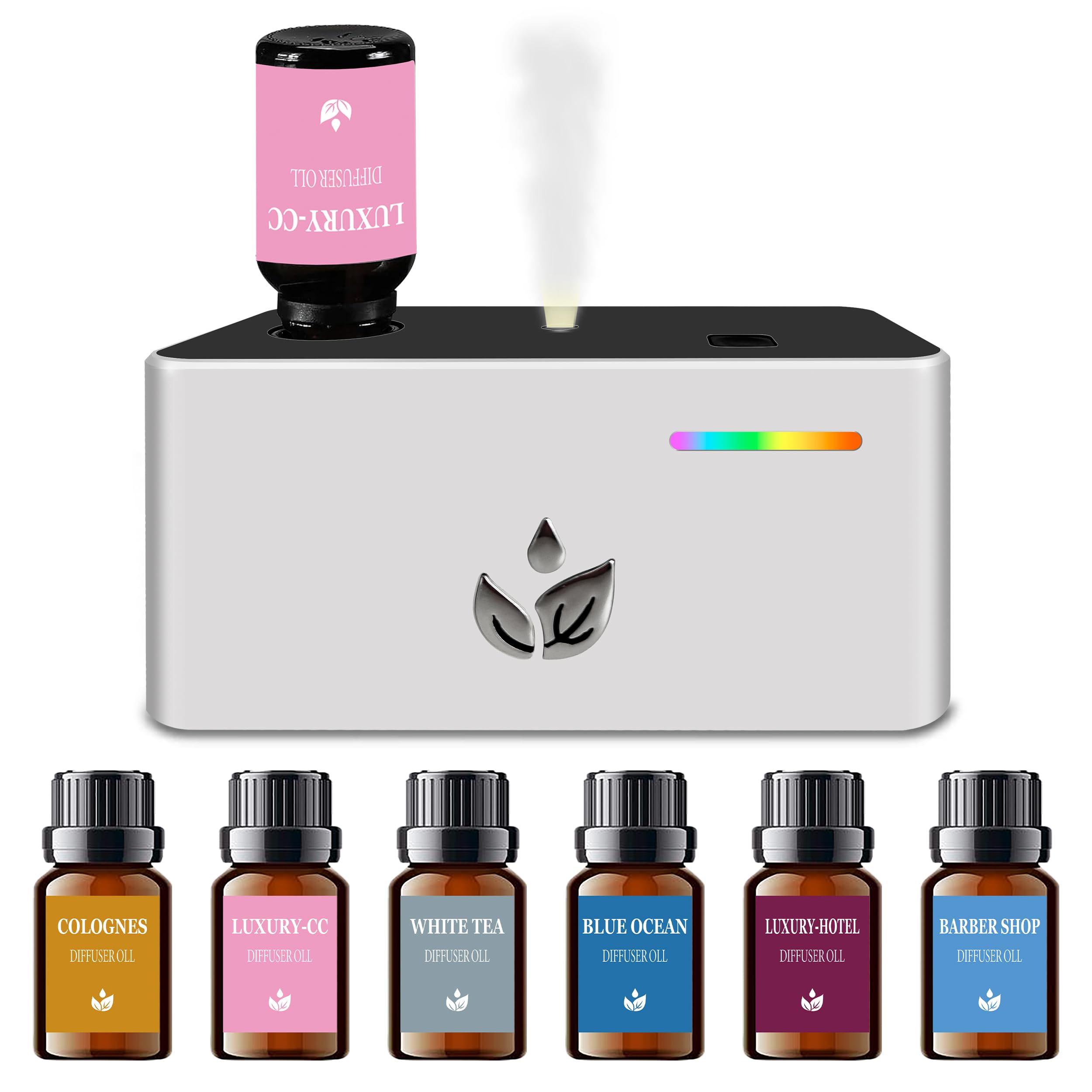 Photo 1 of Shonoppy Essential Oil Diffuser with 6pcs Mixed Scent Fragrance, Waterless Diffuser Rechargeable Air Aromatherapy Diffusers with 3 Spray Modes for Home Office Hotel
