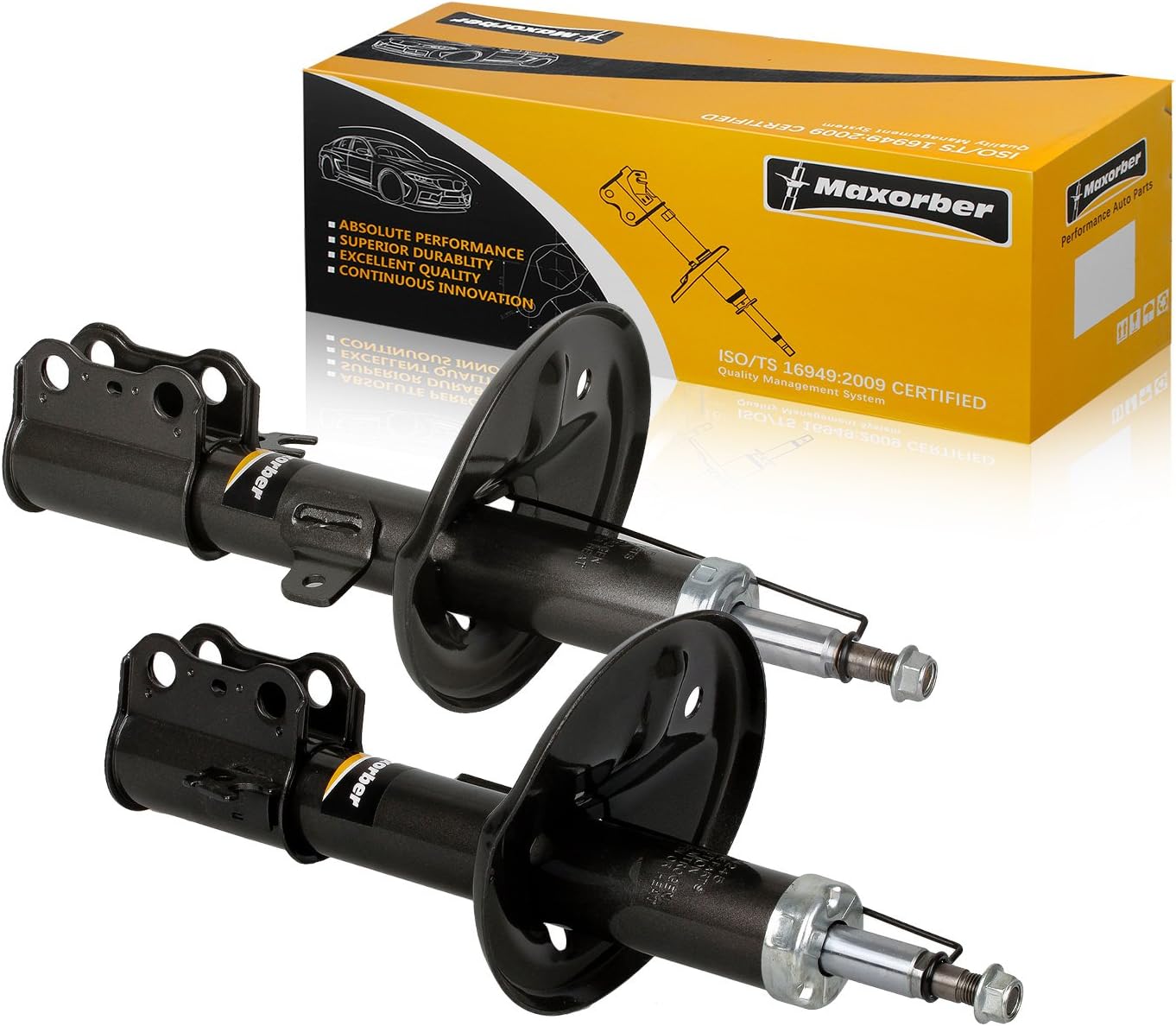Maxorber 2 Pieces Shocks Struts Absorber Front Pair 334246 334245