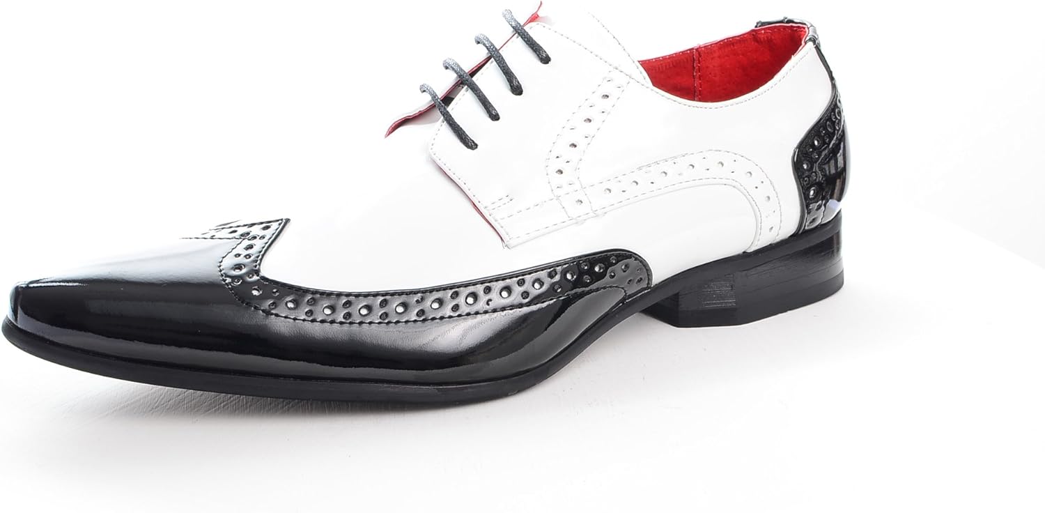 mens white patent leather shoes
