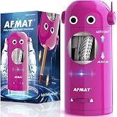 AFMAT Electric Pencil Sharpener for Colored Pencils 7-11.5mm, Fully Automatic Robot Pencil Sharpener, Auto in &amp; Out, Rechargeable Hands-Free for Classroom/Home/Office, Battery Operated, PSX5RB, Pink