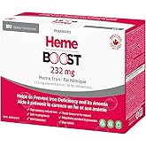 Hemeboost 11.6 mg (232 mg Heme Iron Pills), High Potency Iron Supplement for Women & Men, High Absorption & Gentle on Stomach, Safe for Use in Pregnancy, 180 Tablets (Pack of 3)