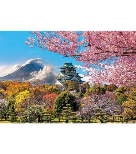 BELECO 5x4ft Fabric Japanese Tea Room Backdrop Asian Oriental Room Interior Tatami Tea Set Window Scenery Misty Forest Cherry Blossom Photo Background For Video Calls Portrait Shooting Photo Props