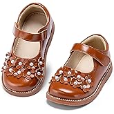 Kolan Todder Little Girls Oxford Shoes Mary Jane T-Strap School Uniform Party Dress Flat Shoes