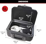 Master Lock Fireproof Safe Box 5L with Key 36.2 x 28.4 x 15.6 cm Black view 5
