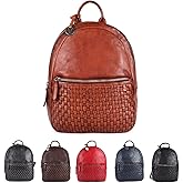 VILENCA HOLLAND Genuine Leather Backpack for Men, Casual Backpack for Women Office Bag with Adjustable Shoulder Strap (VL-054-COGNAC)