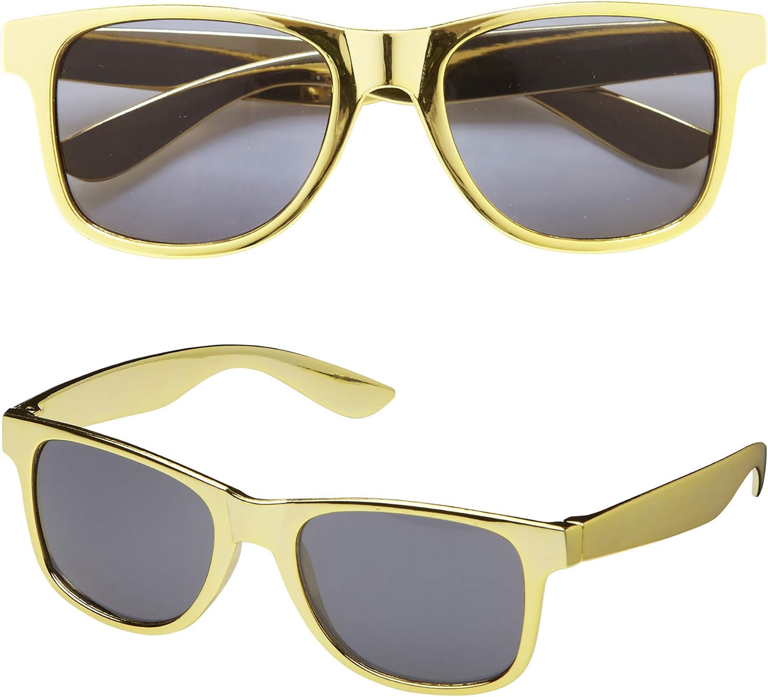 Widmann 01106 - Metallic Effect Glasses, Unisex Adult, Fashion, Disco, Pimps, Carnival, Theme Parties, Gold Color