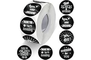 ZONON 1000 Pcs Kudos Appreciation Stickers Retro You are Awesome Thanks for Being Amazing You Make a Difference Envelope Seals for Graduation Employees Nurses Teacher Appreciation(Chalkboard)