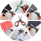 LIVINGO 2 Pack 8" Titanium Non-Stick Scissors, Comfort Grip Shears view 6