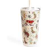 HydroJug Everyday Tumbler 20 oz – Ceramic-Lined Insulated Tumbler with Straw and Soft-Touch Lid, Cup Holder Friendly, Double-Wall Vacuum Insulation, Reusable Travel Cup – Rodeo