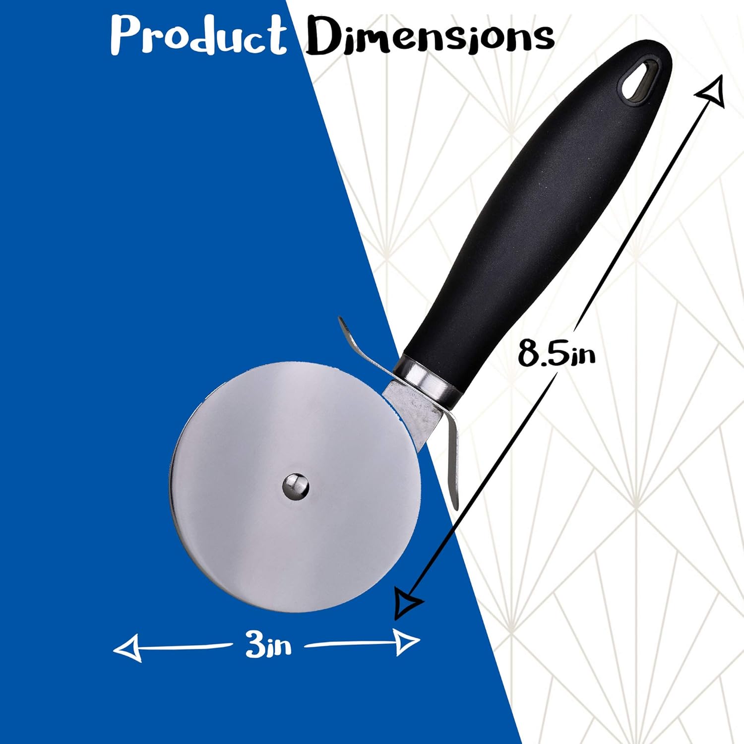 Pizza Cutter Quality Stainless Steel Pizza Cutter Wheel, Pizza Wheel, Super Sharp Pizza Slicer with Non Slip Handle, Easy to Clean Dishwasher Safe Heavy Duty Smooth Rotating - Top Rated: Kitchen & Dining