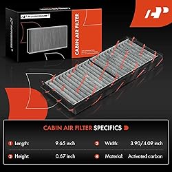 A-Premium 2-PC Cabin Air Filter with Activated