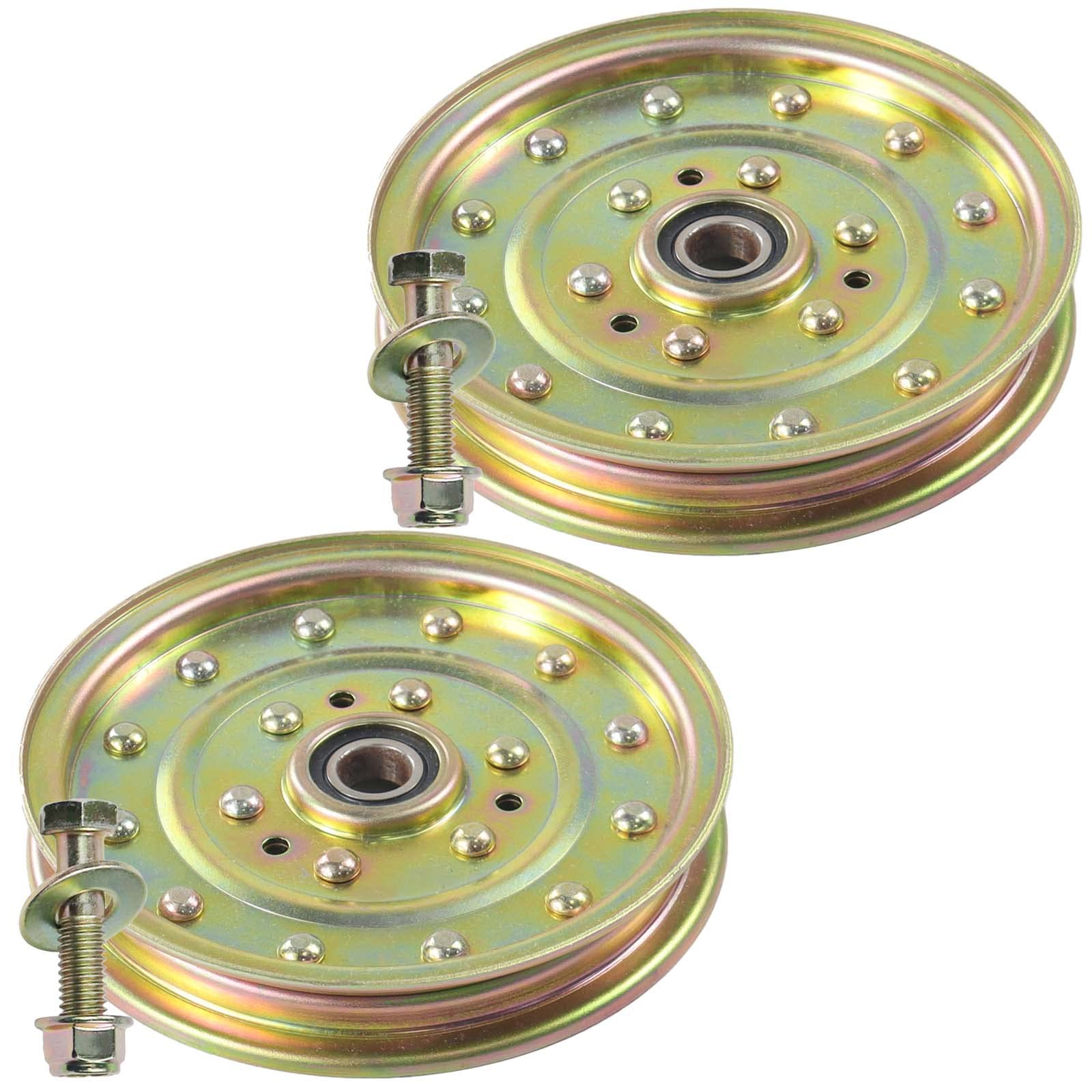 Pack Of 2 Flat Idler Pulleys By The ROP Shop – Fits Toro & Exmark (Replaces 1-633109, 116-4667, 126-7685)