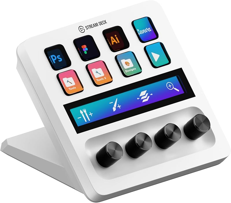 Stream Deck + White, mezclador y controlador
