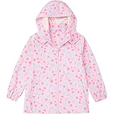 EIGIOO Boys Girls Waterproof Hooded Jackets Lightweight Soft Lining Kids Windbreaker Rain Coats