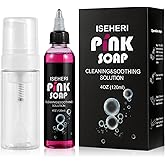 iseheri Ultra Concentrated Pink Soap 4OZ with Foaming Bottle 120ml, Tattoo Soap Tattoo Supplies for Tattoos Piercings, Clean Skin Equipment