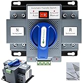 110V Dual Power Automatic Transfer Switch, 2P 63A CE Certified ATS Generator Changeover Switch 50Hz/60Hz