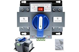 ZGQMCGY 110V Dual Power Automatic Transfer Switch, 2P 63A CE Certified ATS Generator Changeover Switch 50Hz/60Hz